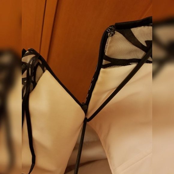 WHBM Black & Pink Strapless Dress - NWT - Picture 6 of 8